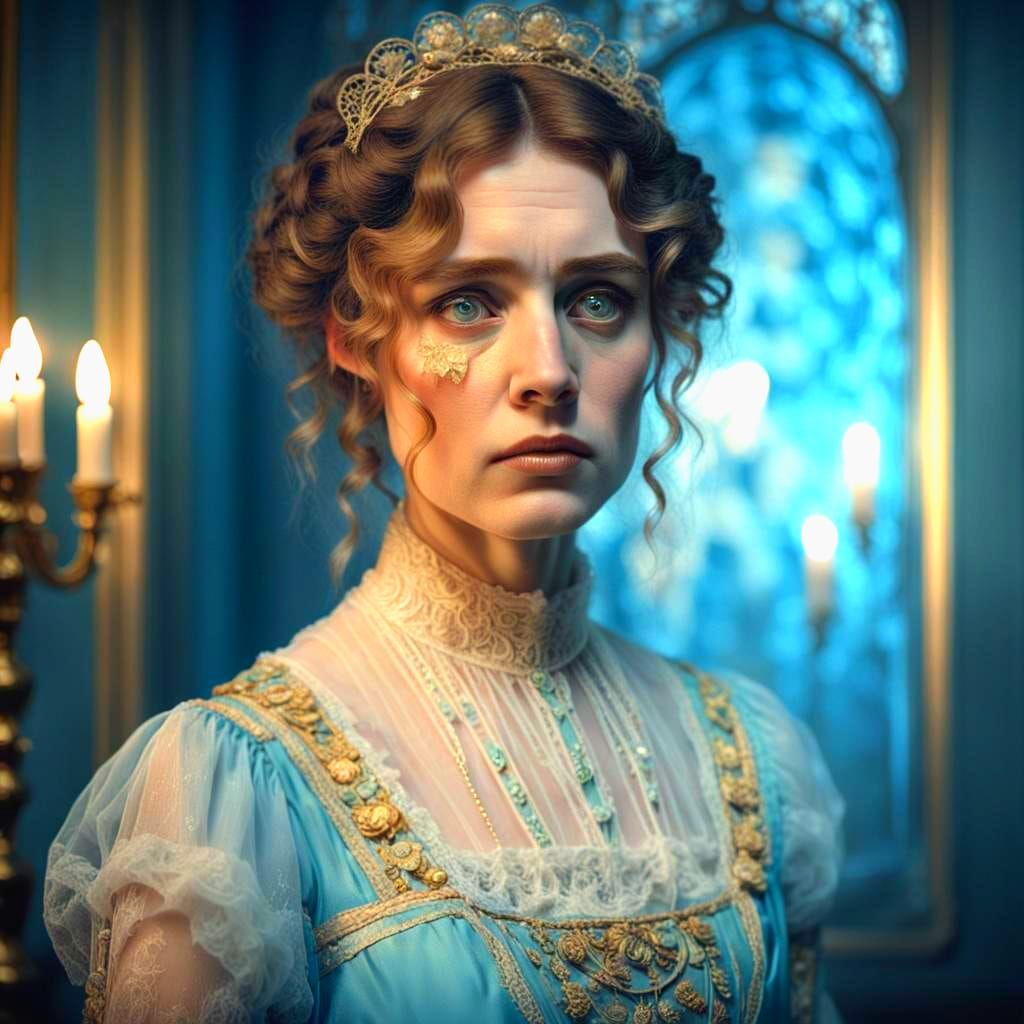 Newspaper Collage Portrait in Regency Style