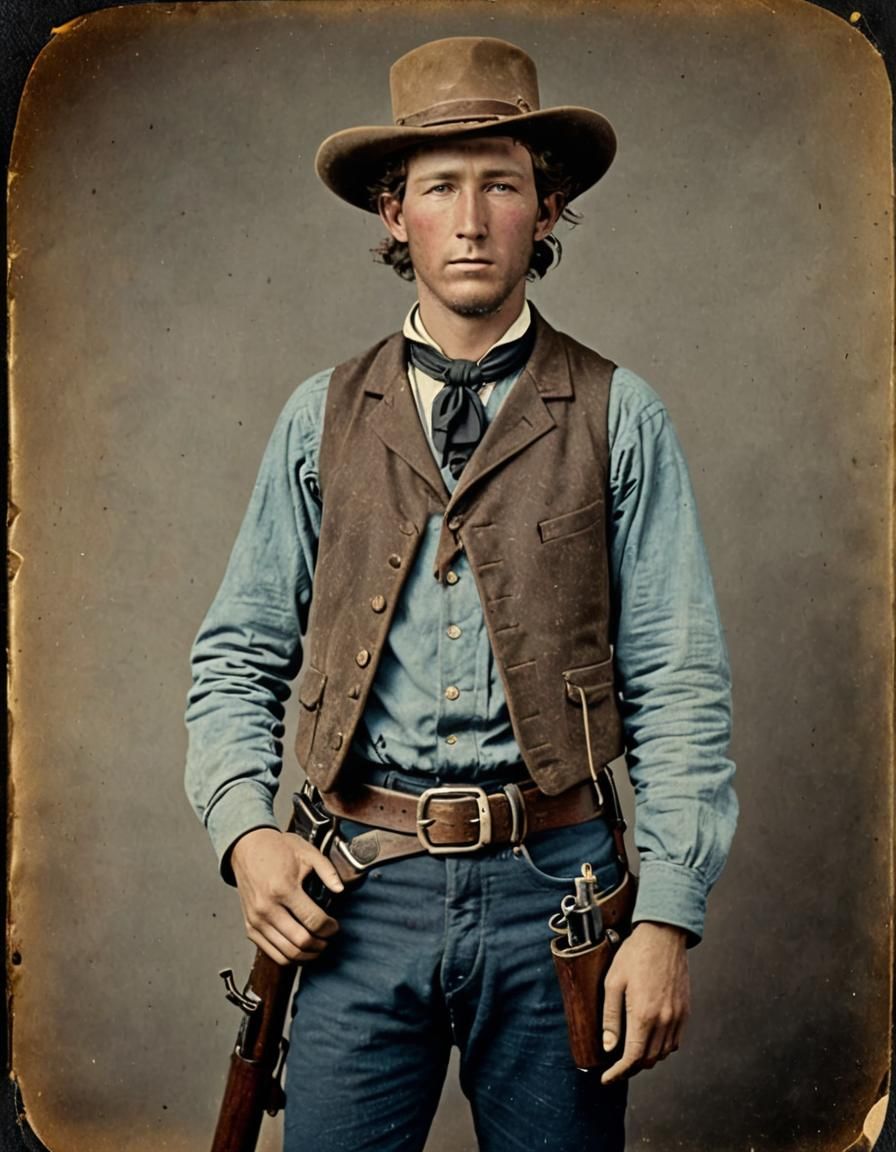 1879 Colour Photo of Billy the Kid