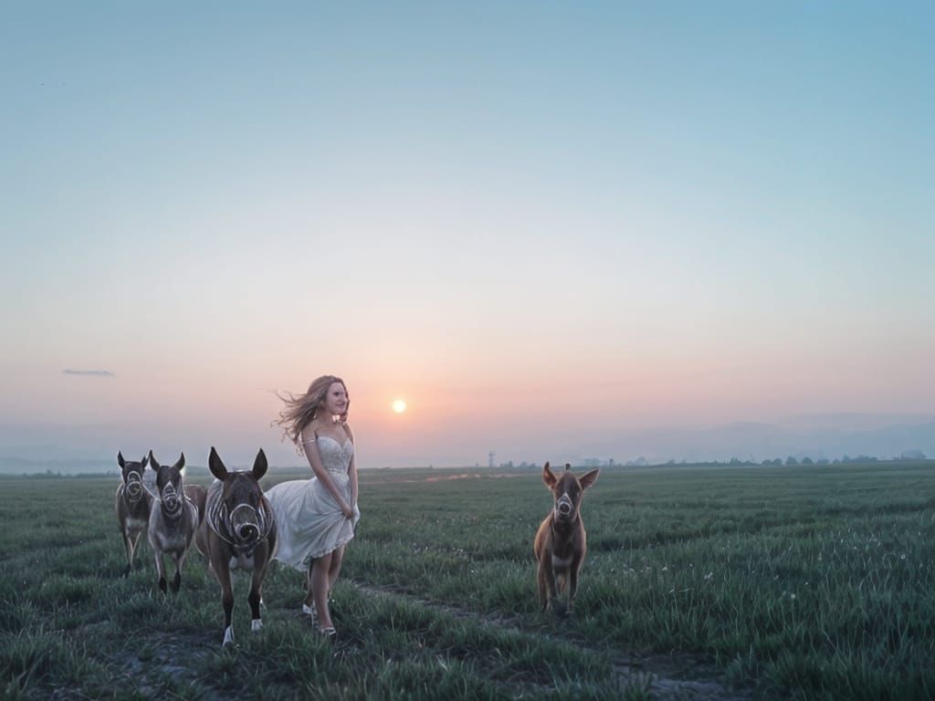 Brunhilde with Pink Hair and Golden Diadem