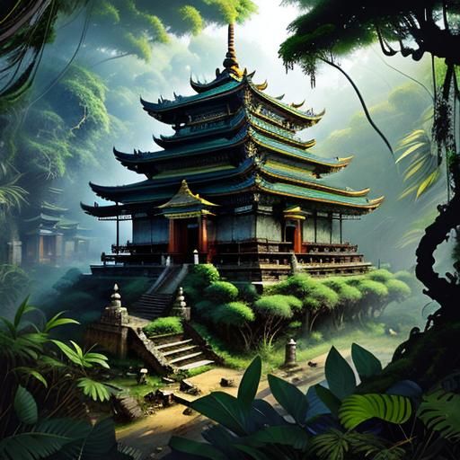 Ancient Jungle Temple Ruins