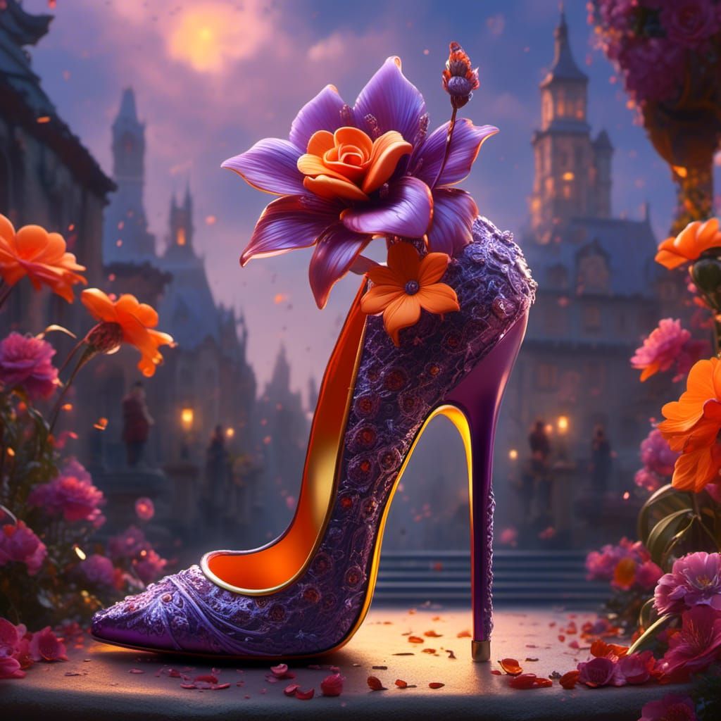 Floral Stiletto in Romantic Style, 8K