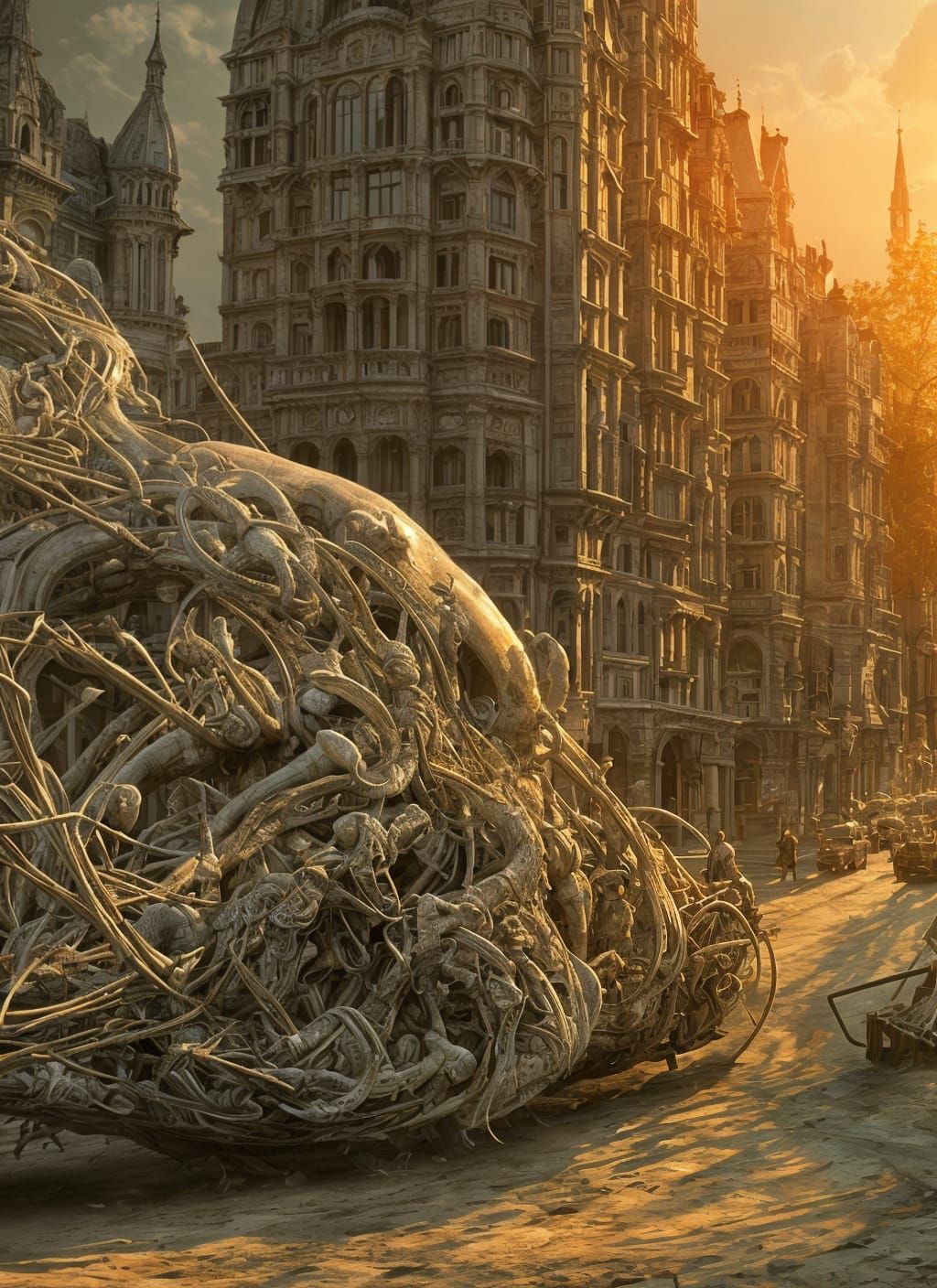 Intricate World Based on Pain in Hyperrealism