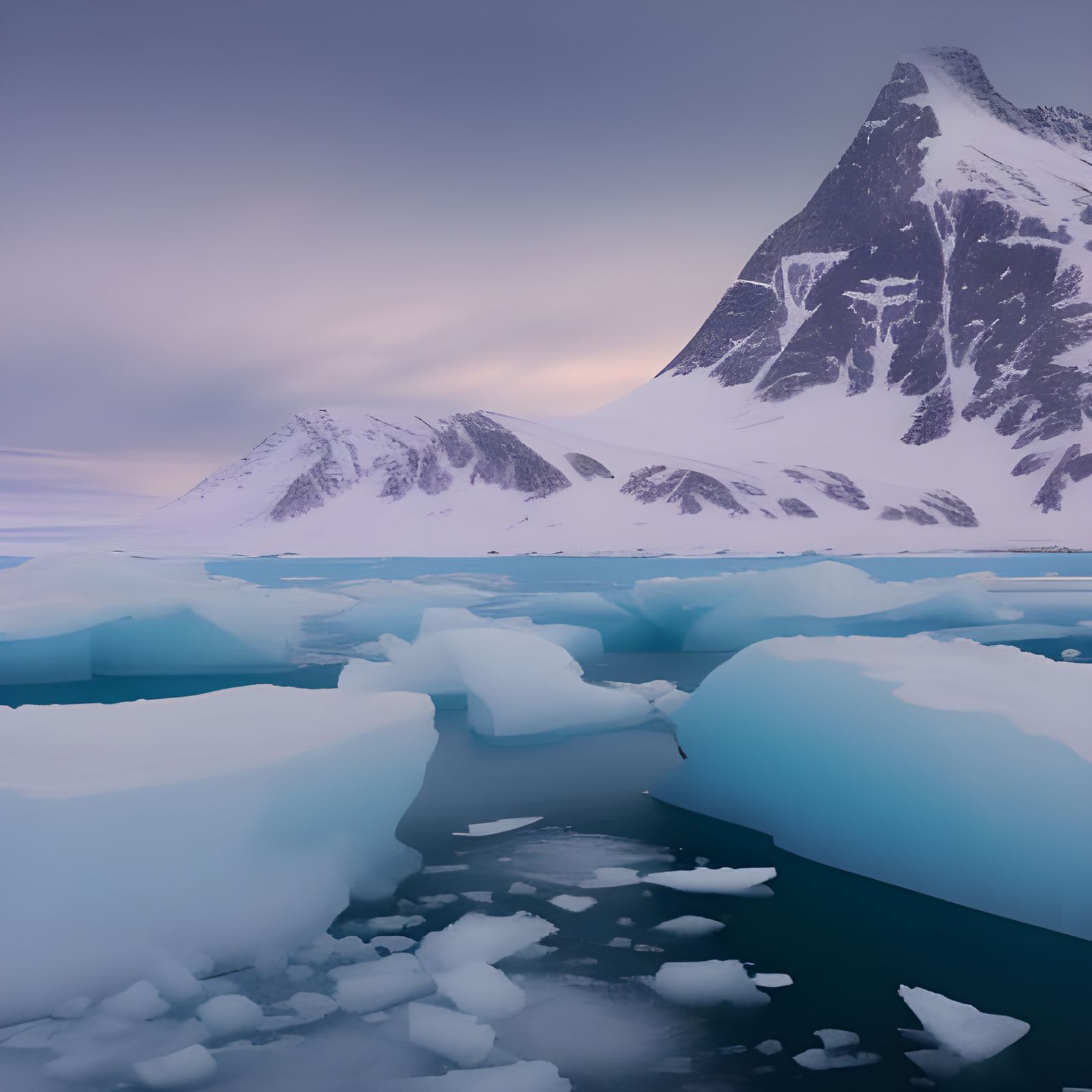 Icy Tundra Landscape in Fantasy Concept Art