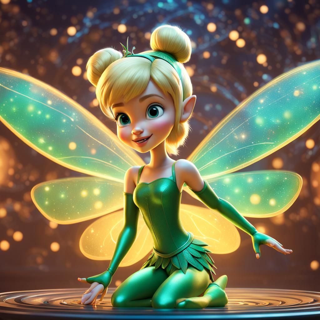 Tinker Bell as Machine Fairy: 3D Digital Art