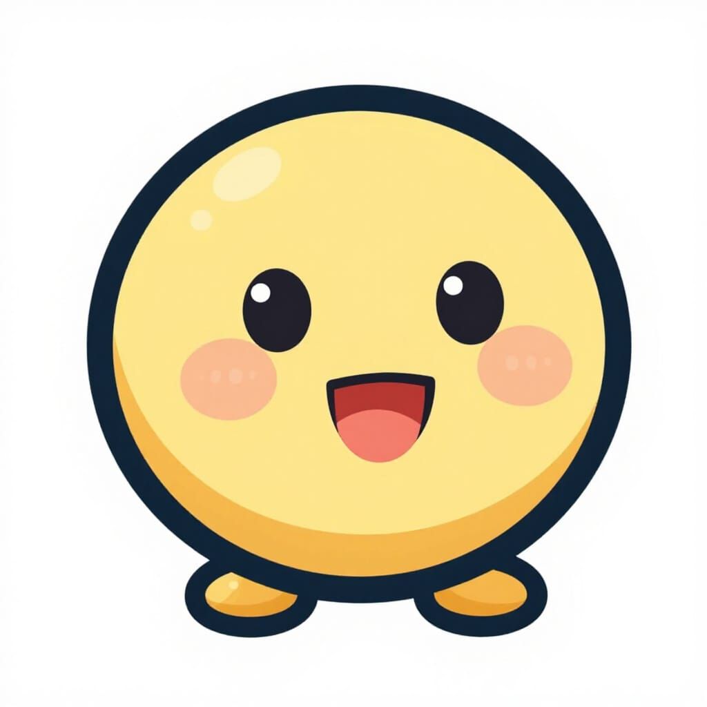 Cute Cartoon Character Sticker Illustration