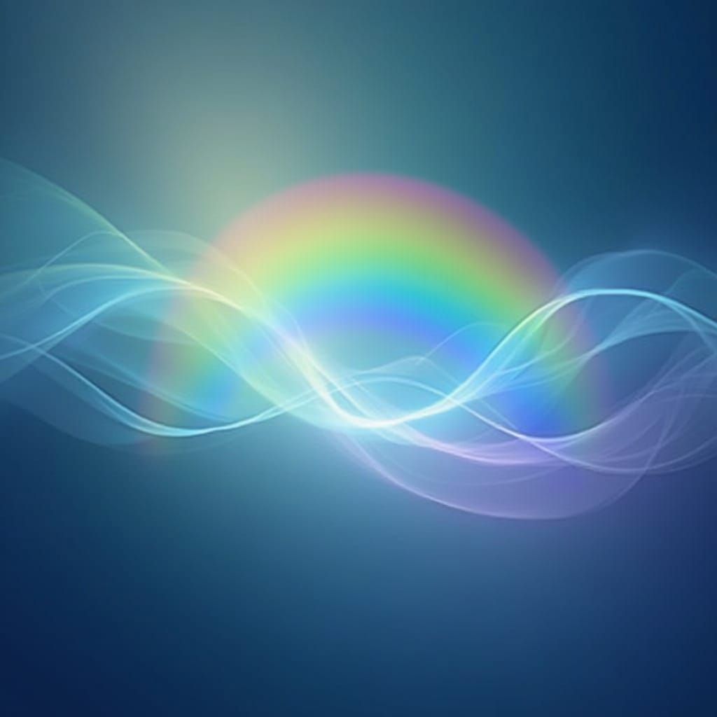 Abstract Inner Peace: Flowing Light in Soothing Pastels