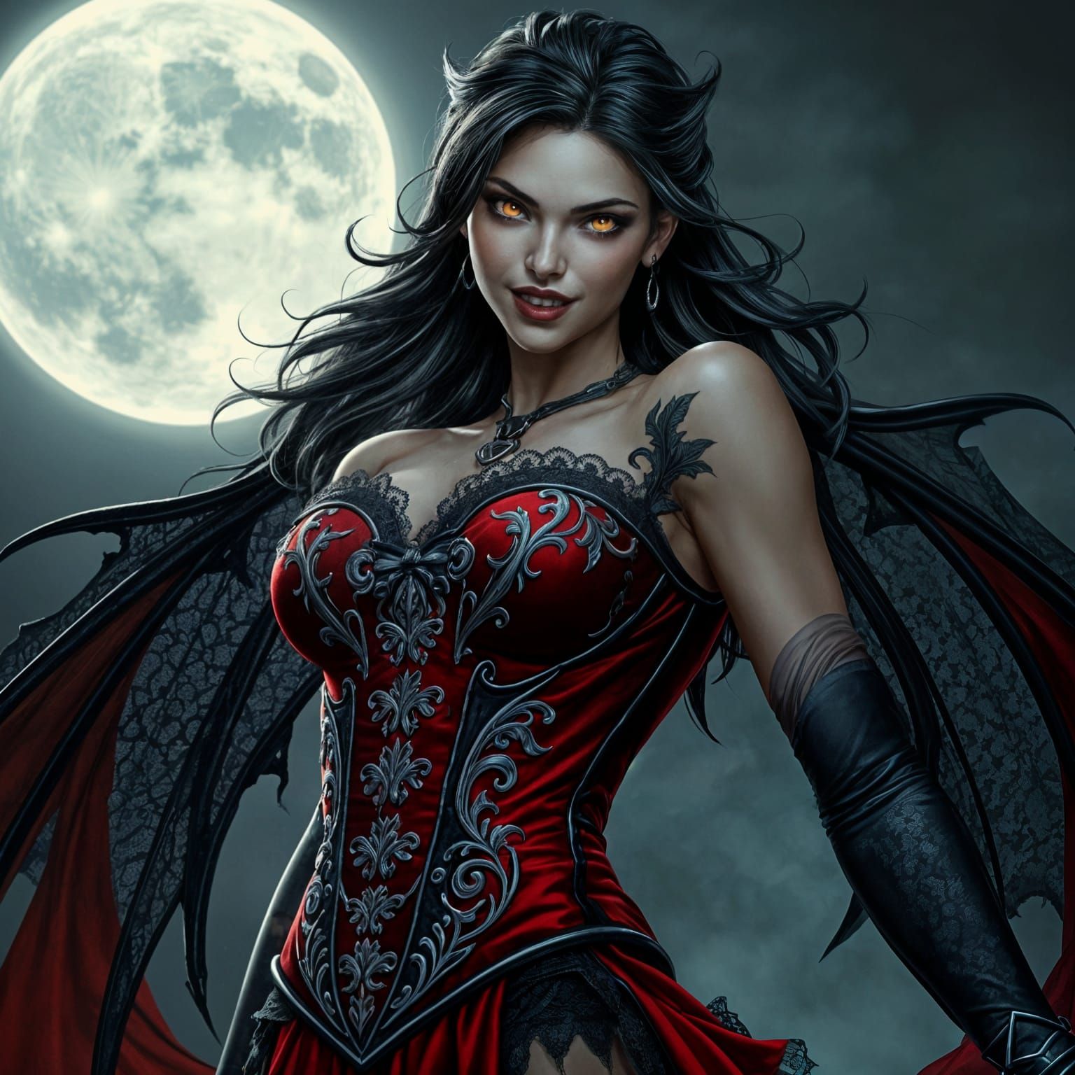 Ethereal Vampire in Dark Fantasy