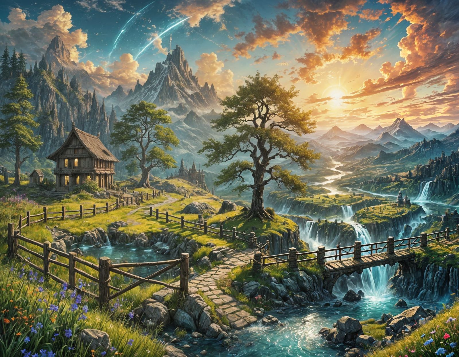 Arcane Landscape Inspired by Skyrim and Witcher