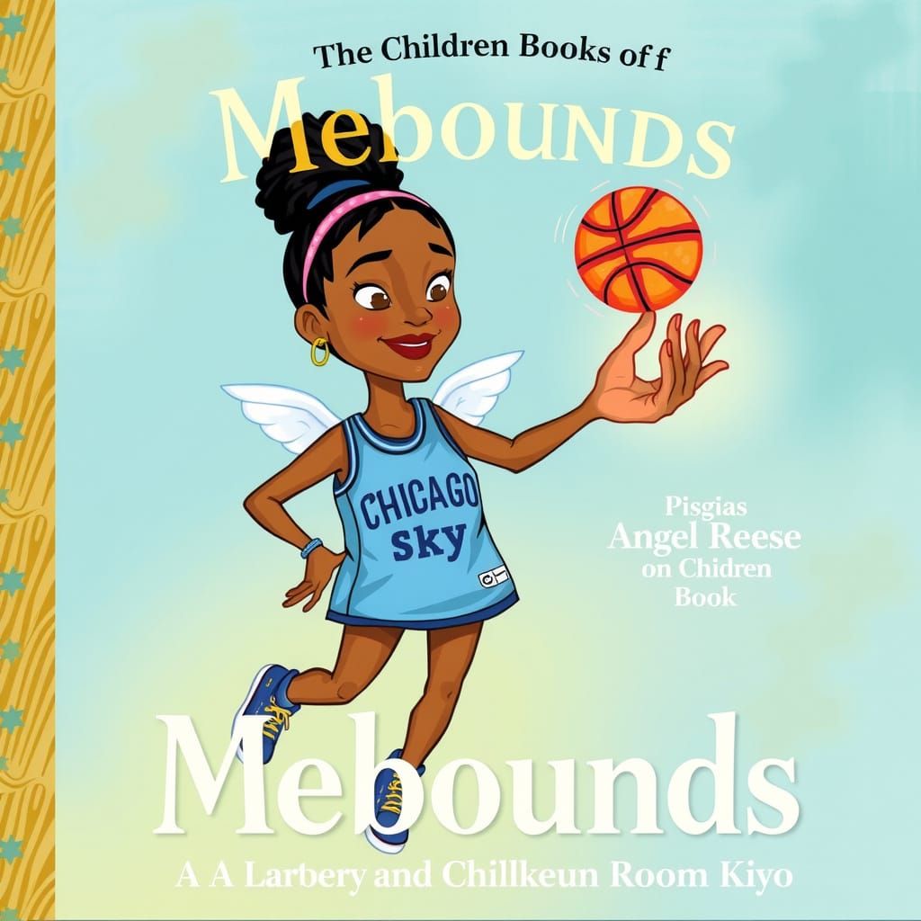 Cartoon Angel Reese on Children's Book Cover