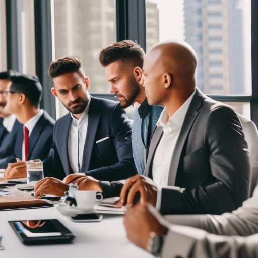 Detailed Business Meeting in Natural Lighting