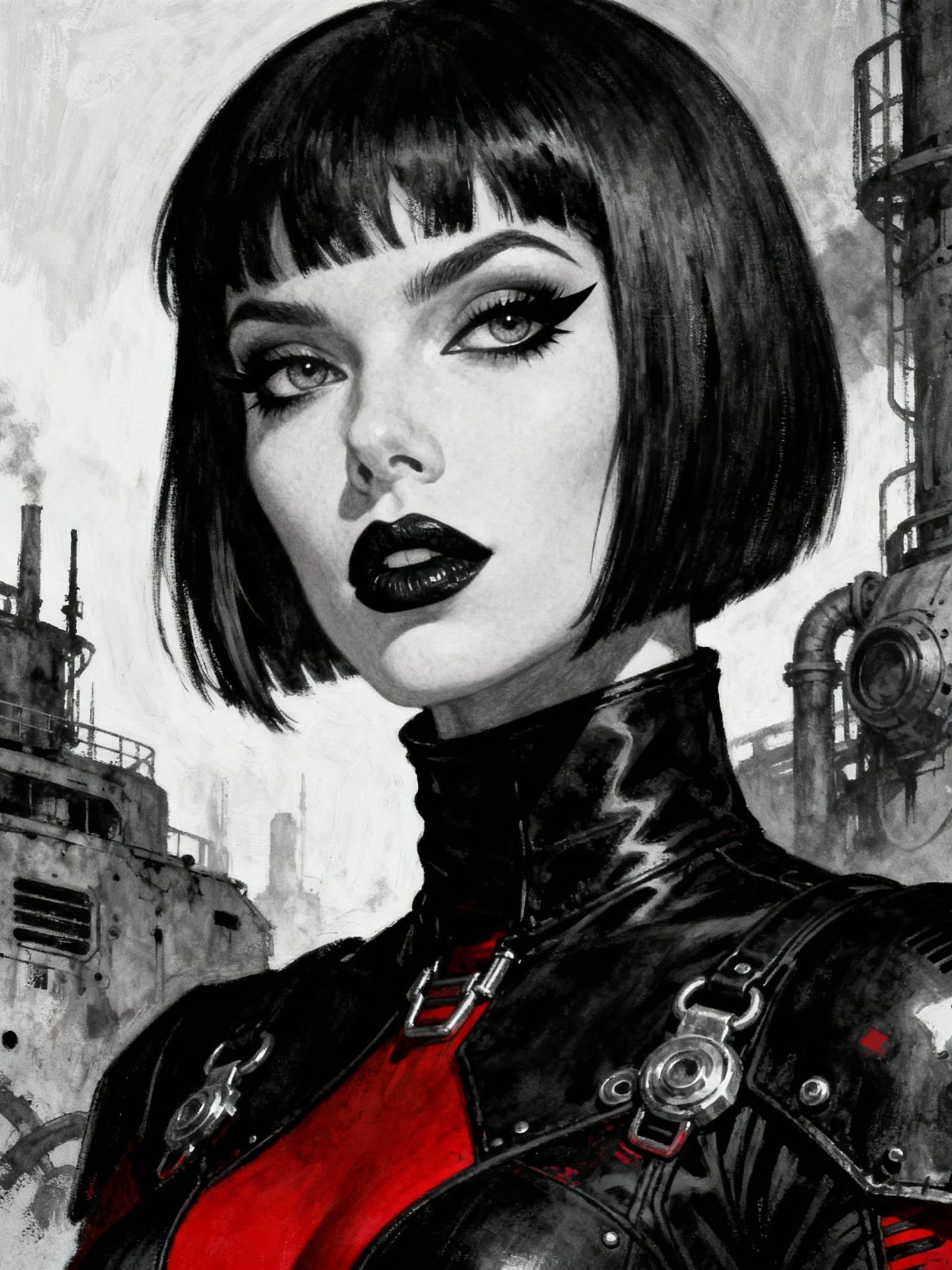 Mysterious Post-Apocalyptic Woman Portrait