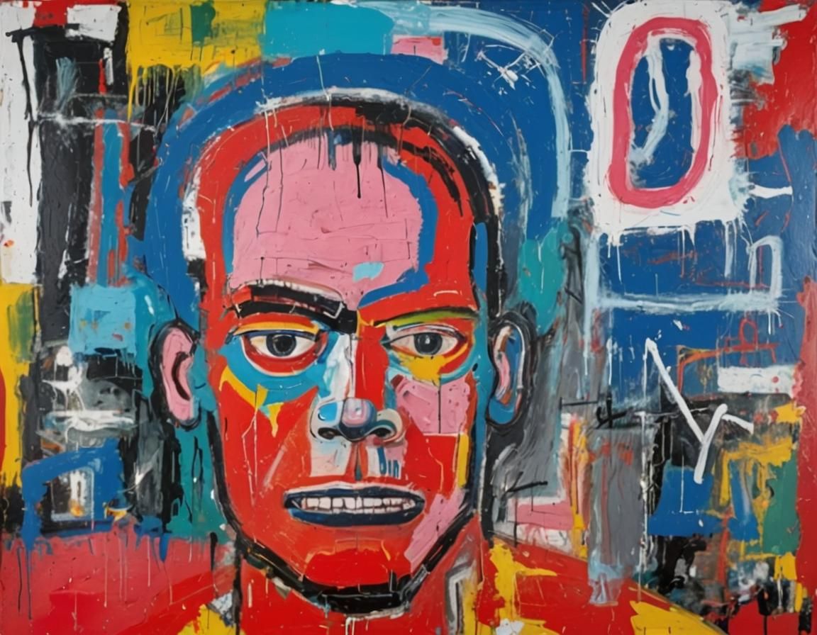 Neo-Expressionist Portrait of Urban Torment