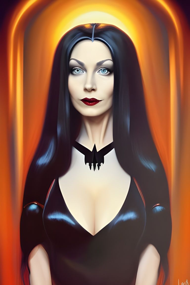 Catherine Zeta Jones as Morticia Addams Portrait