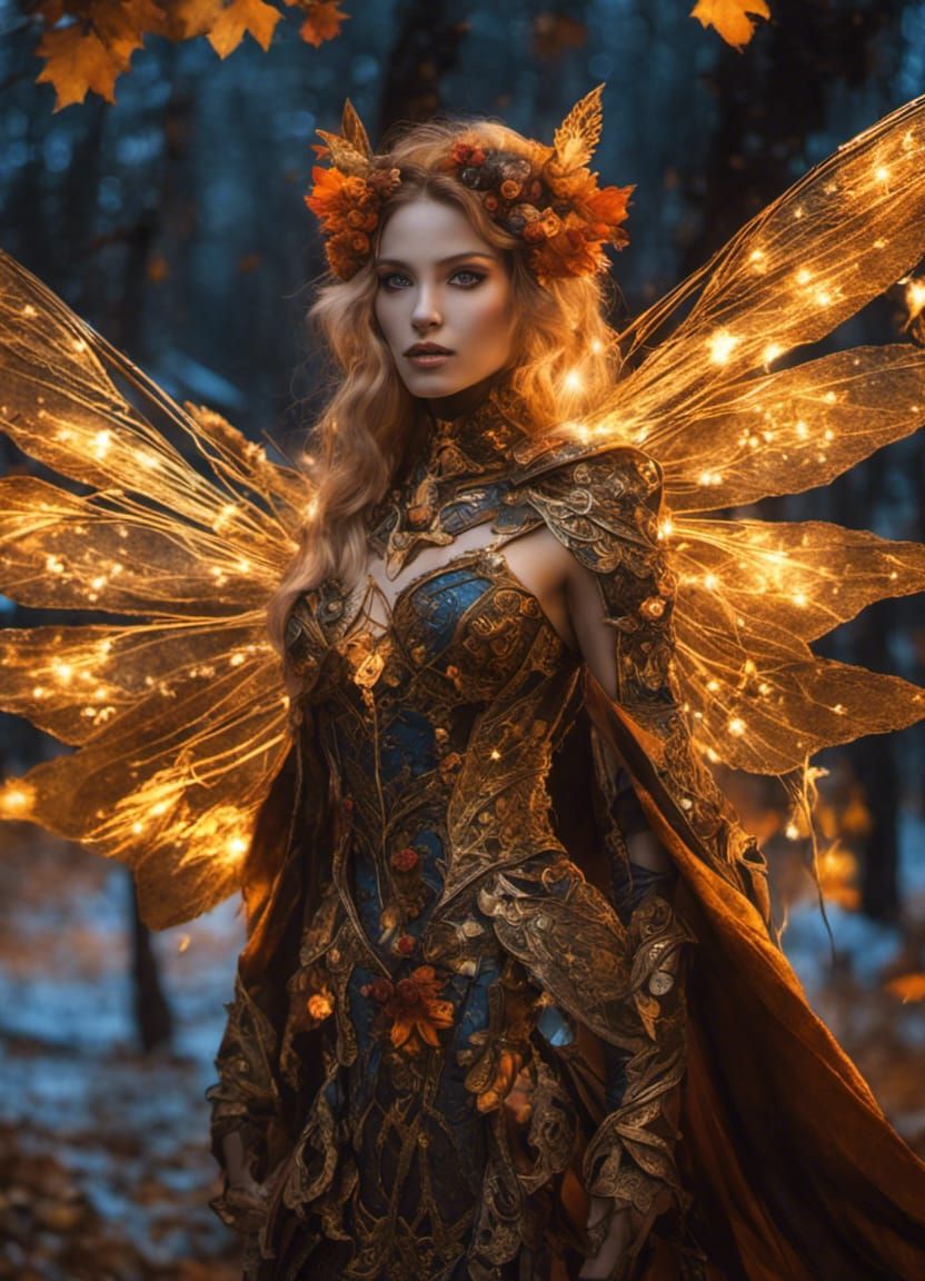 Fairy Warrior's Seasonal Transformation: Fantasy Art