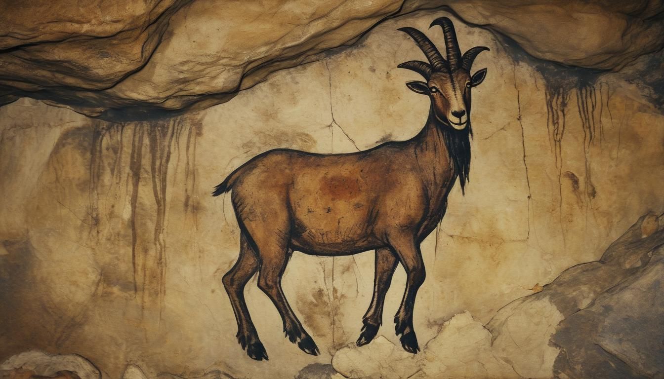 Cave painting of a goat