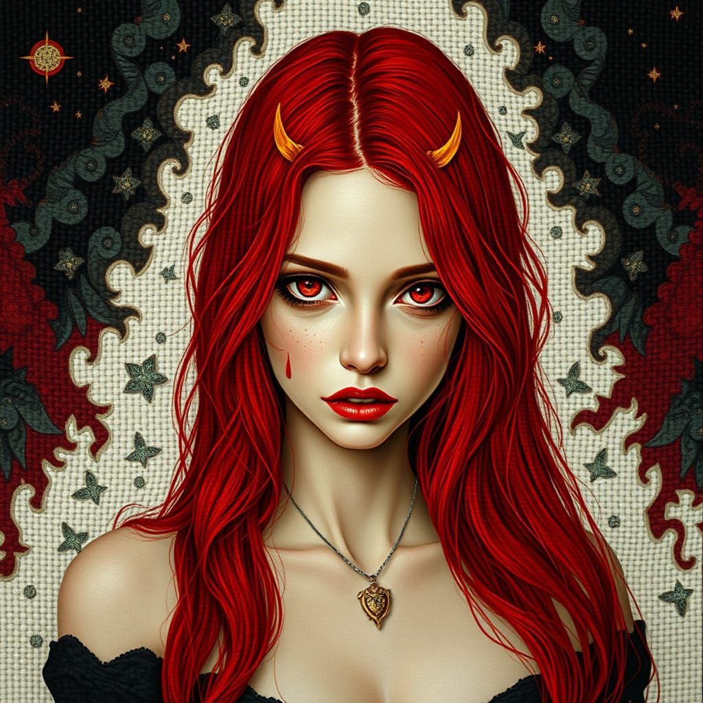 (Woven tapestry surrealism) BloodiA