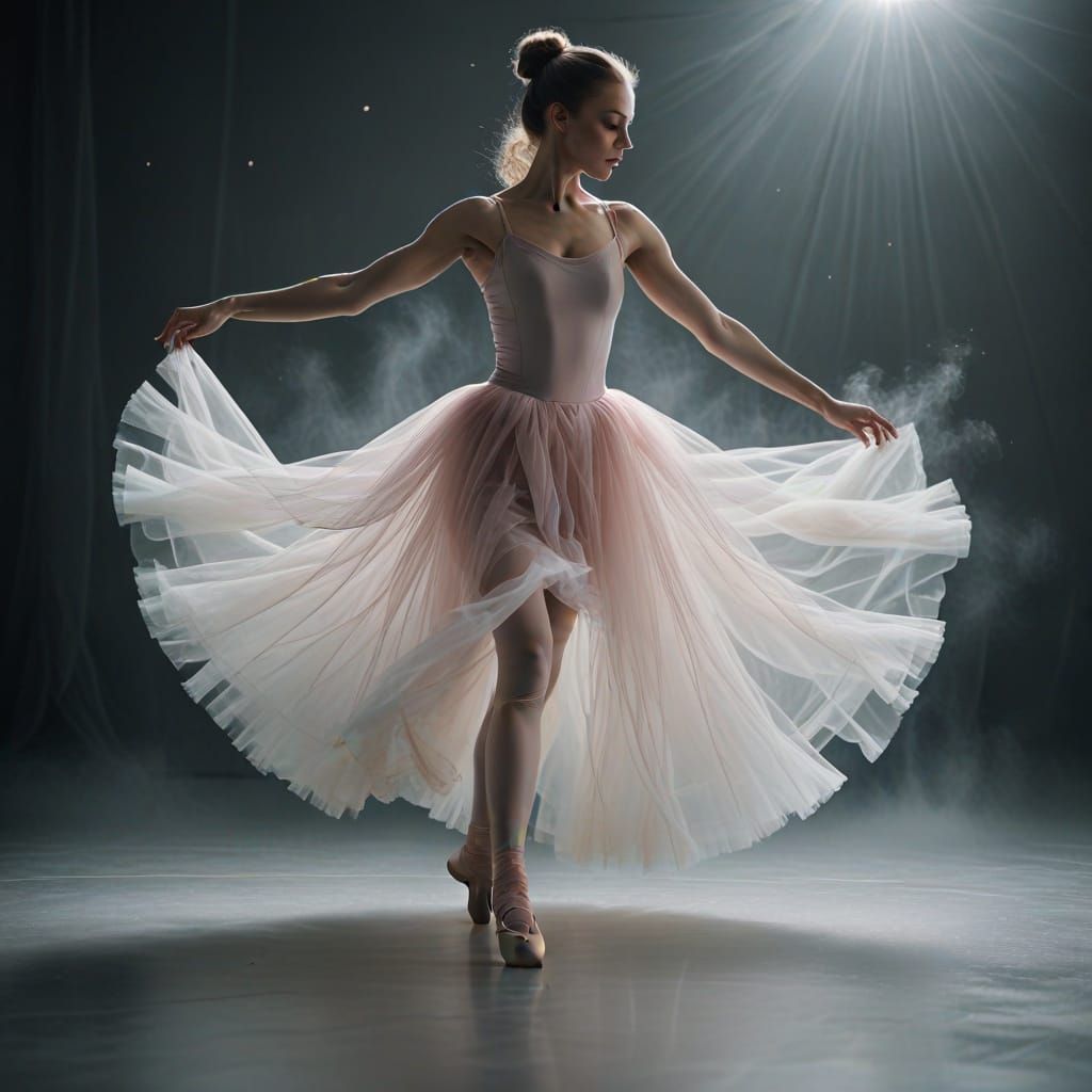 Dreamlike Ballet in Pastel Hues