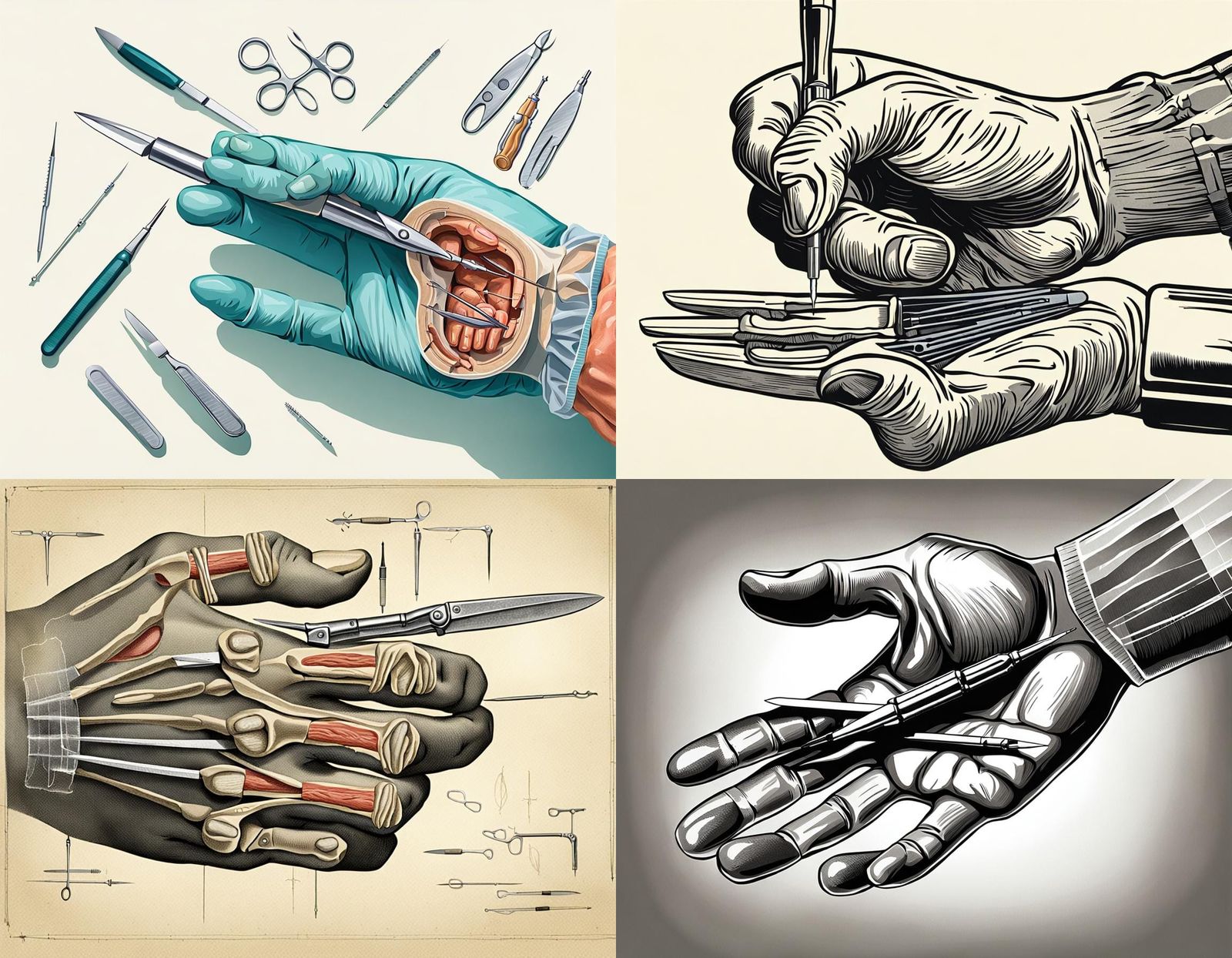 Surgical Anatomy: Hand Operation Illustration