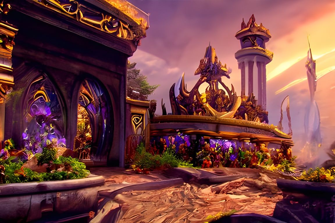 Entrance to Darnassus: Detailed Matte Painting