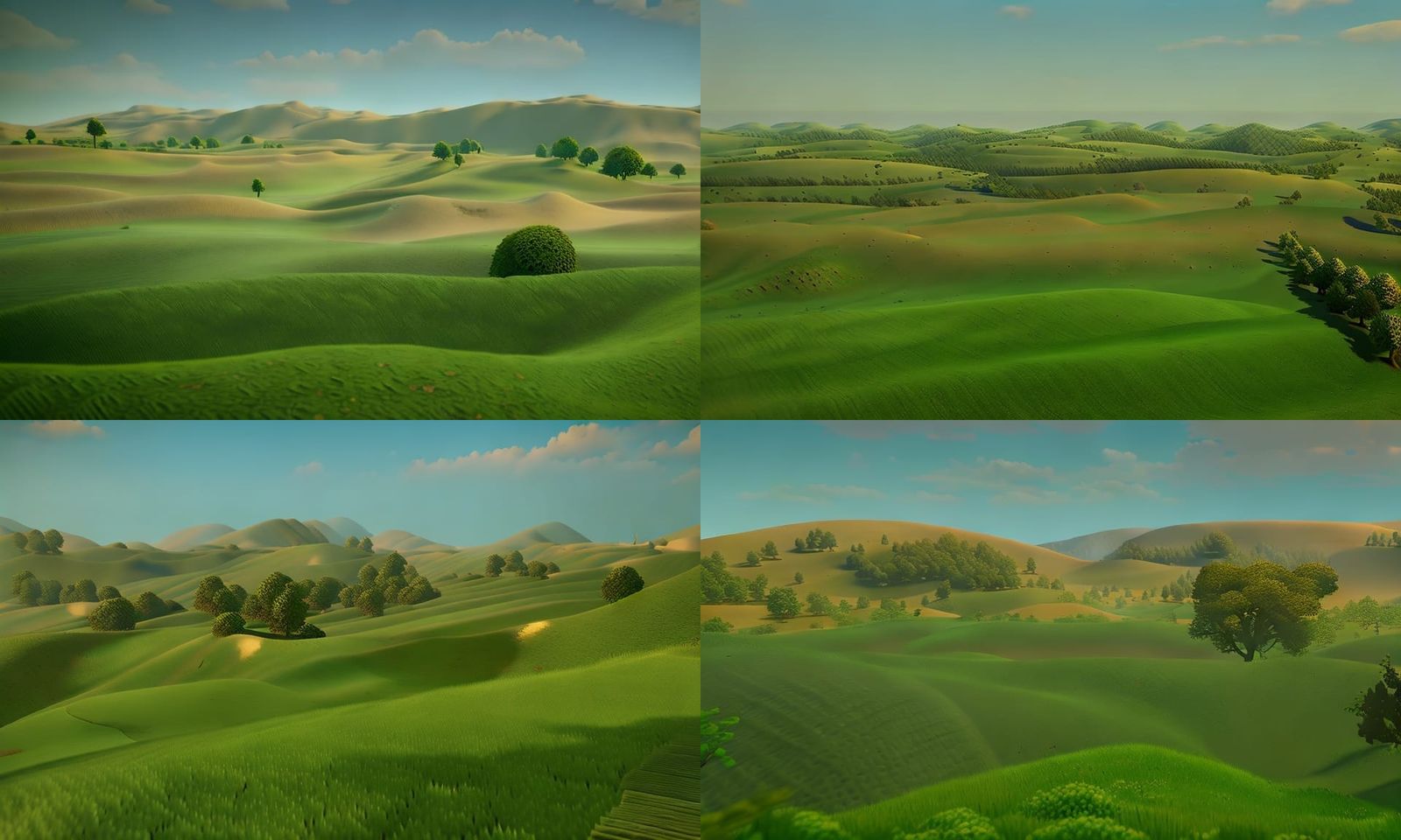 Detailed Fertile Plains Landscape in 3D Rendering