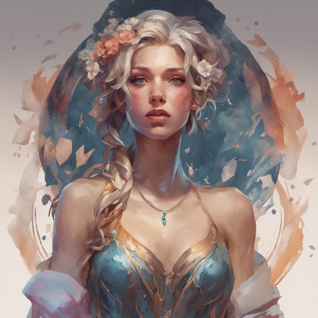 A beautiful portrait with a uniqe style