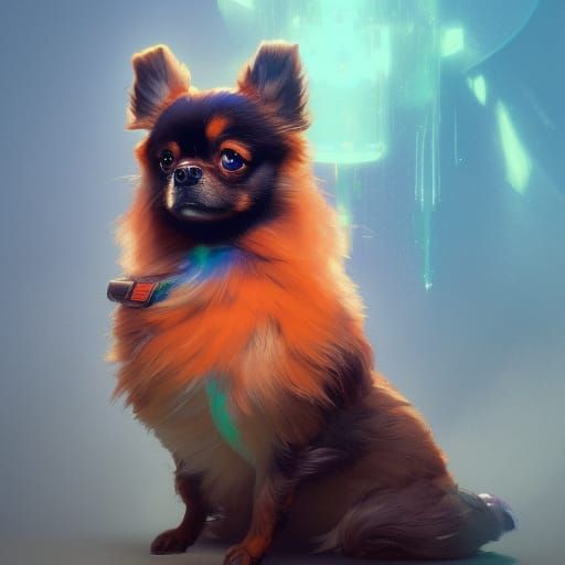 Hyperdetailed Pomeranian Concept Art in 8k Resolution