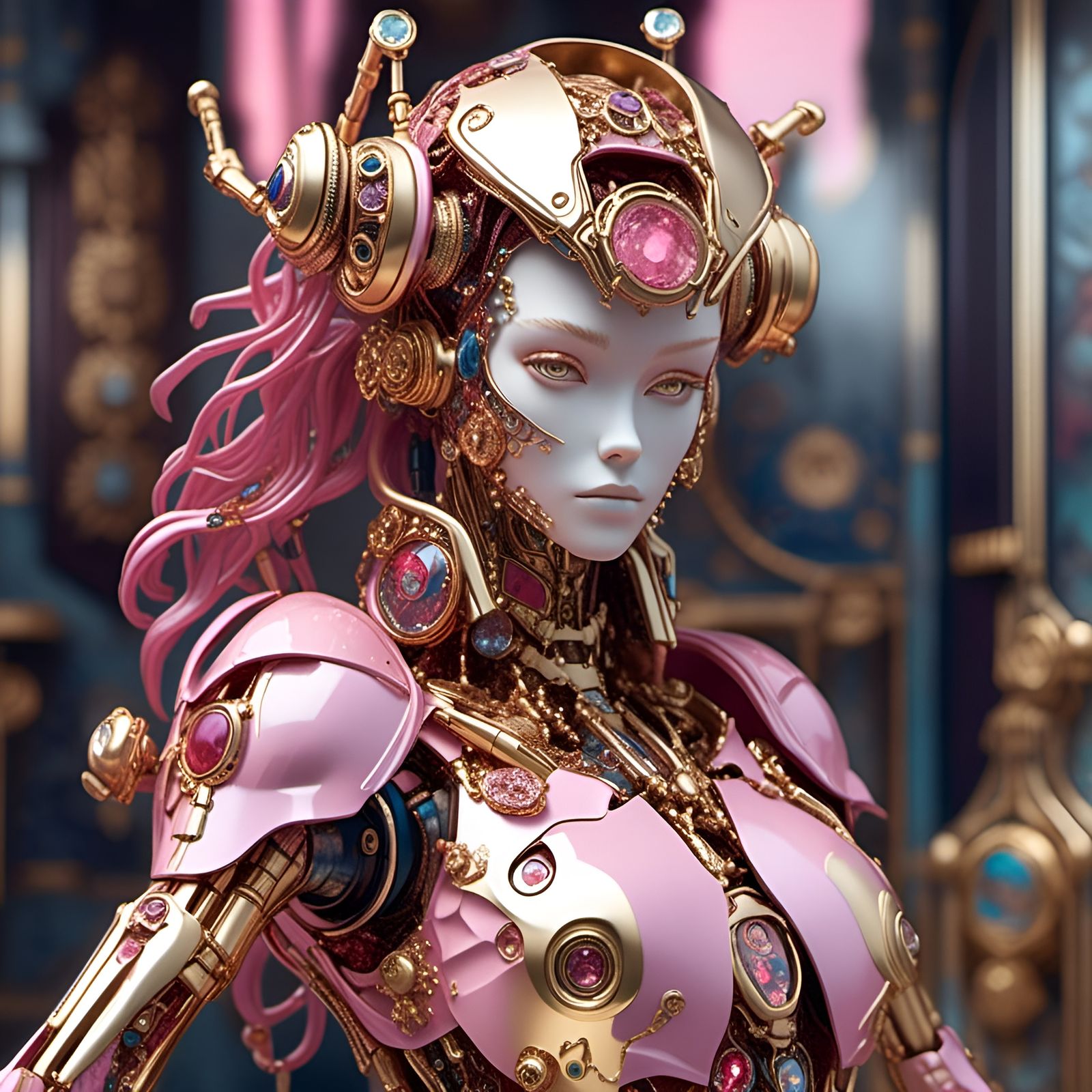 Bejeweled Robot Waifu
