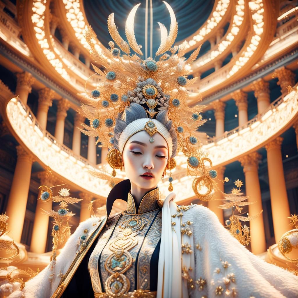 Surreal Masterpiece in Erté Style with Vivid Details