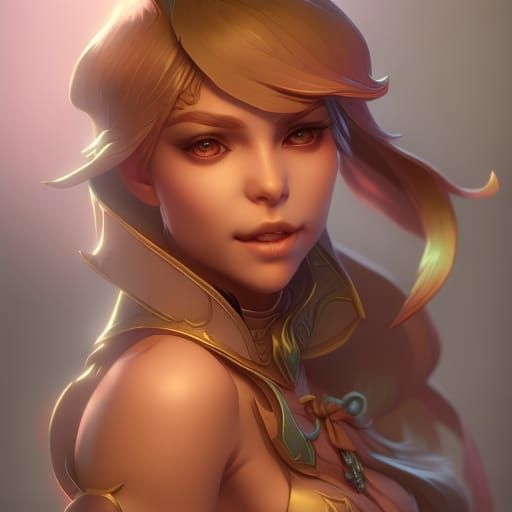 Cute Goblin Girl Portrait in Detailed Fantasy Art