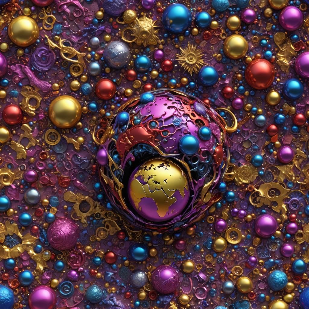 Metallic Mother Earth: 3D Fantasy Concept Art