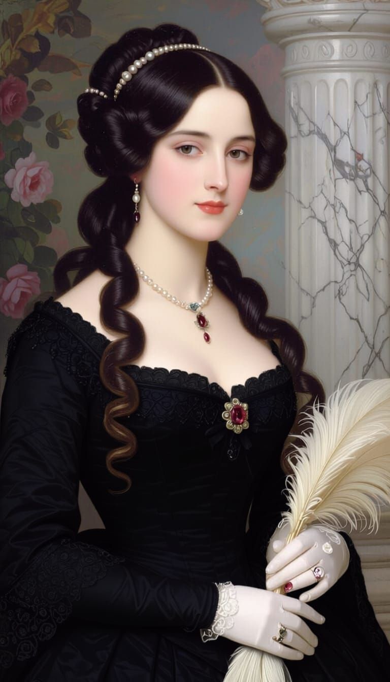 Victorian Lady in Golden Light