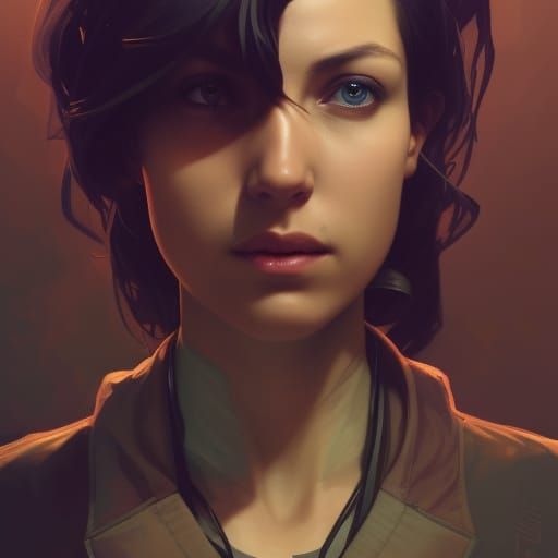 Desolate Woman Discovers Truth: Detailed Digital Portrait