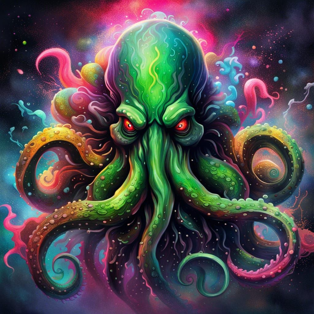 Cthulhu in a Galaxy of Graffiti Art