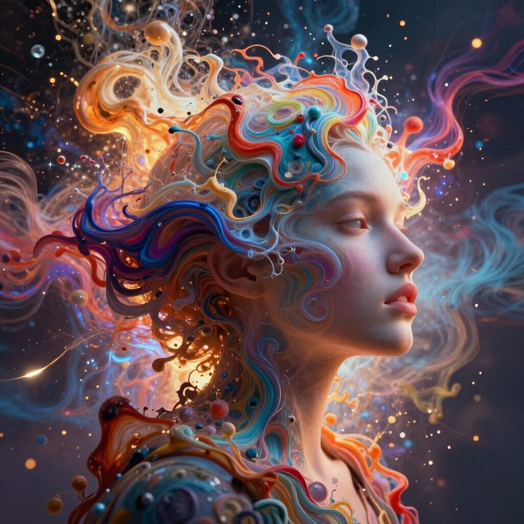 Explosion of Creativity and Identity in Hyperrealistic Splas...