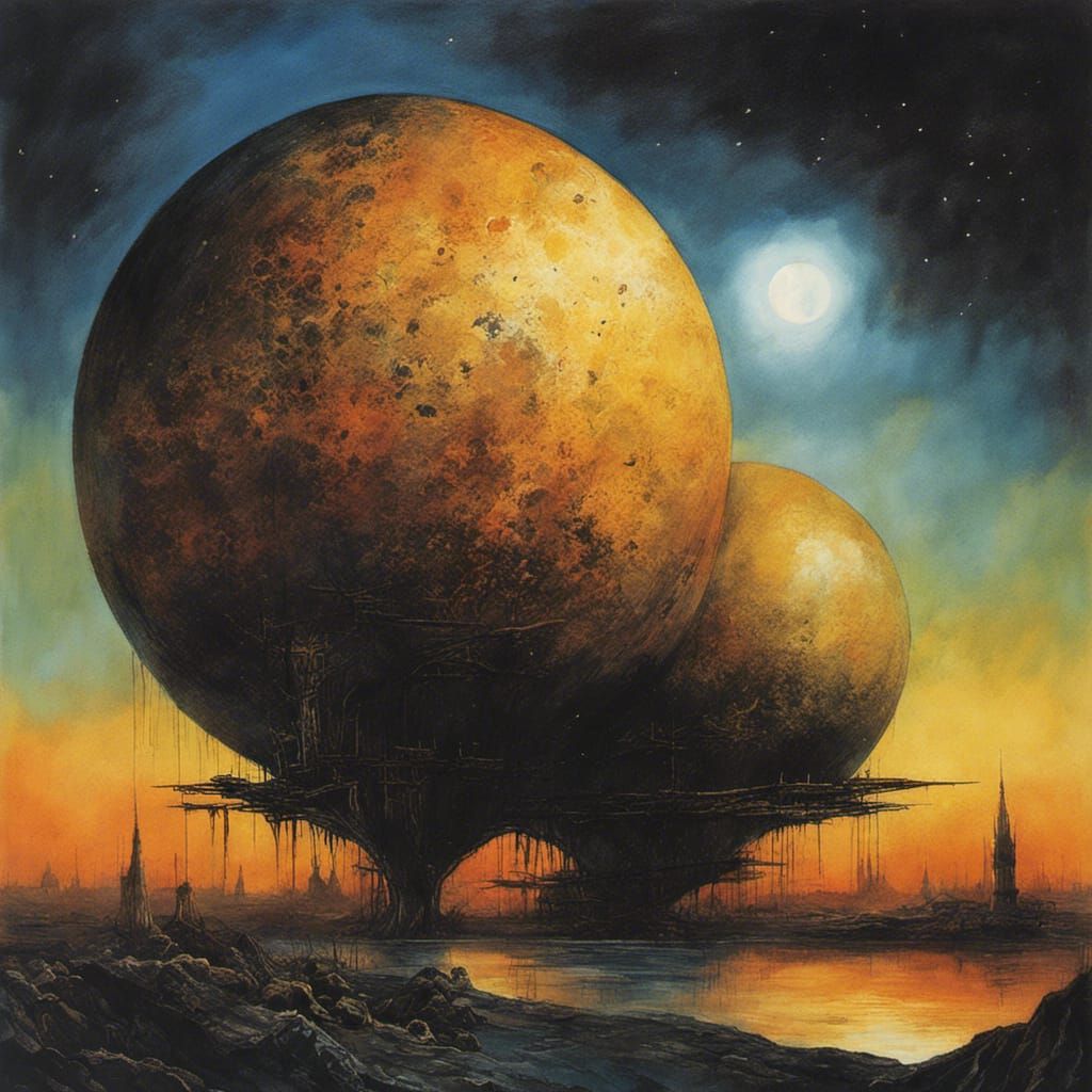 Gothic Girl Emerges from Bioluminescent Portal