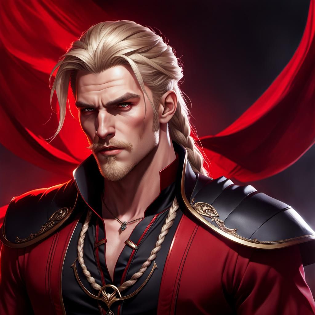 Nordic Vampire Portrait with Braided Hair