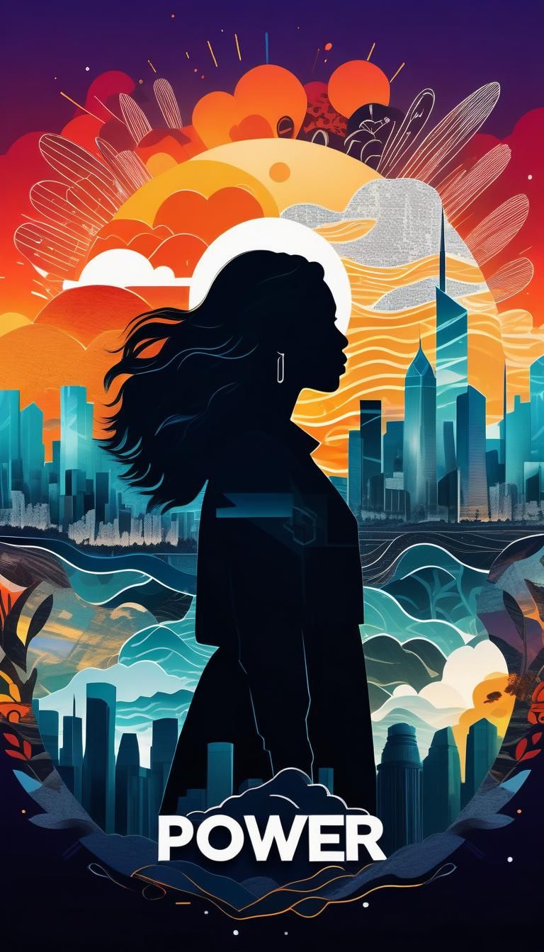 Powerful Collage of Words, Images, and Vivid Colors