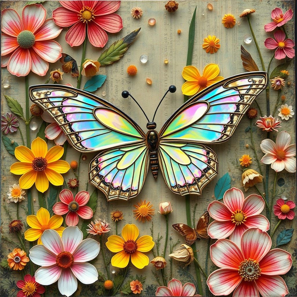 Butterfly collage