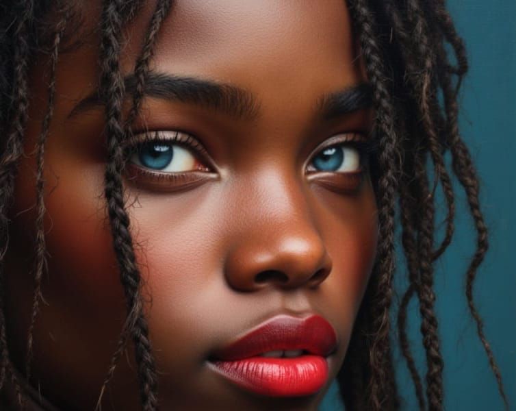 African Goddess Portrait in Vogue Style