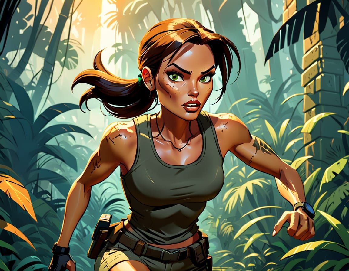 Lara Croft in a Wacky Tex Avery Cartoon