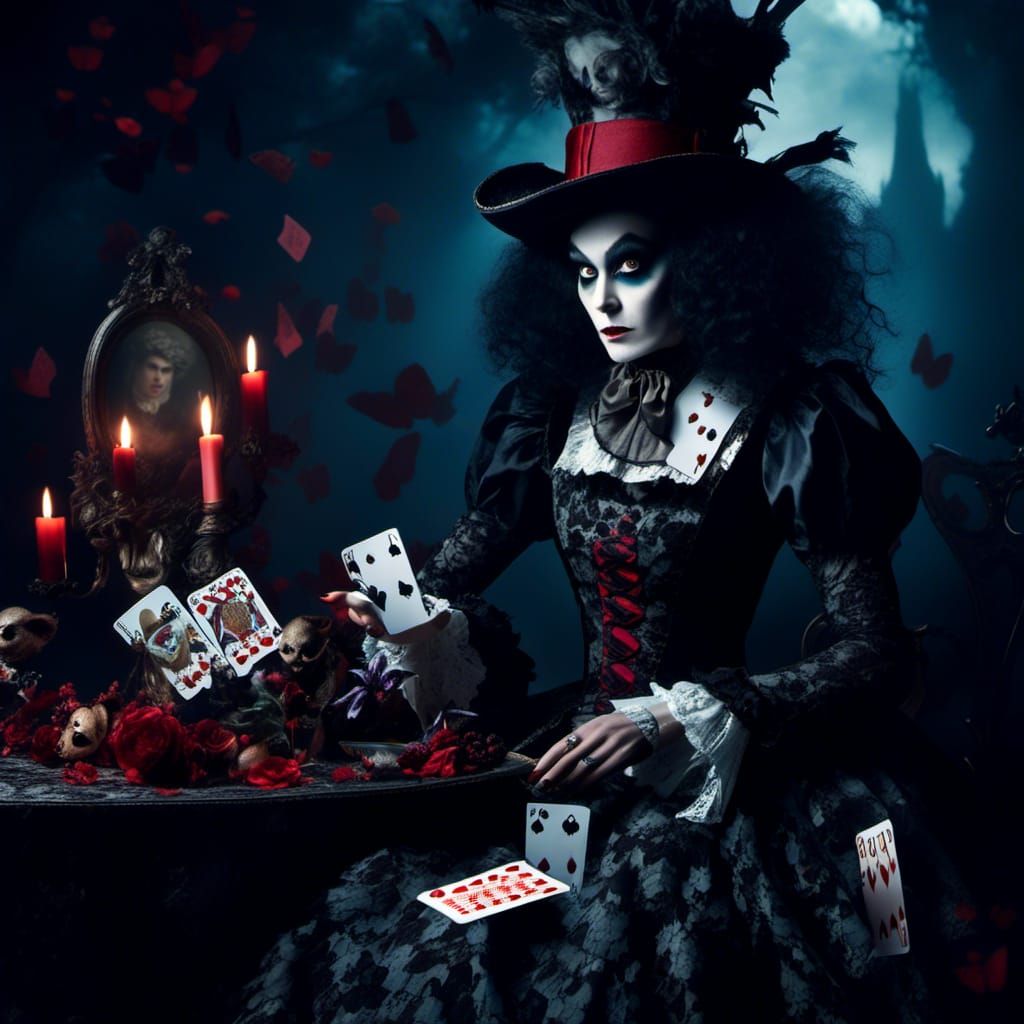 Asta Nielsen as Alice in wonderland