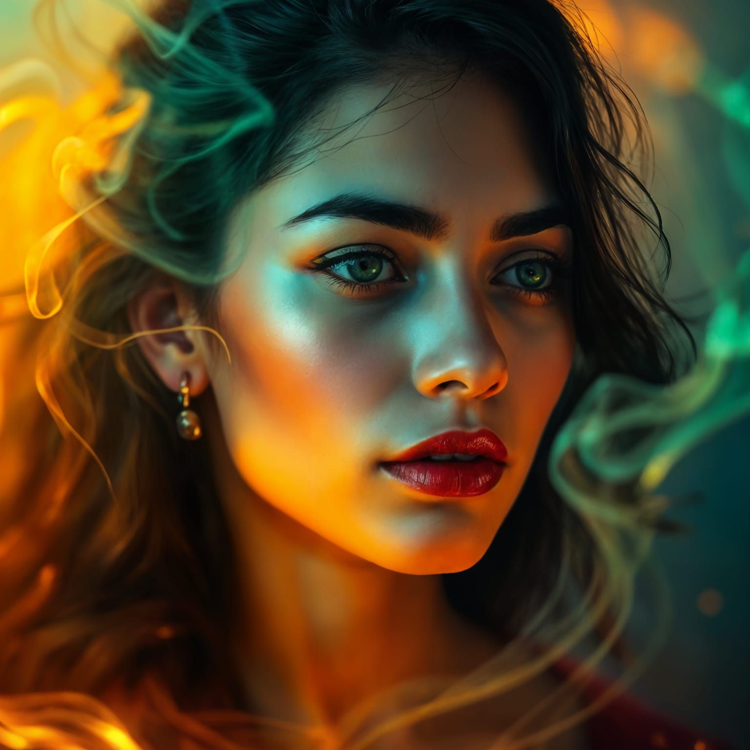 Ethereal Green Orange Beauty