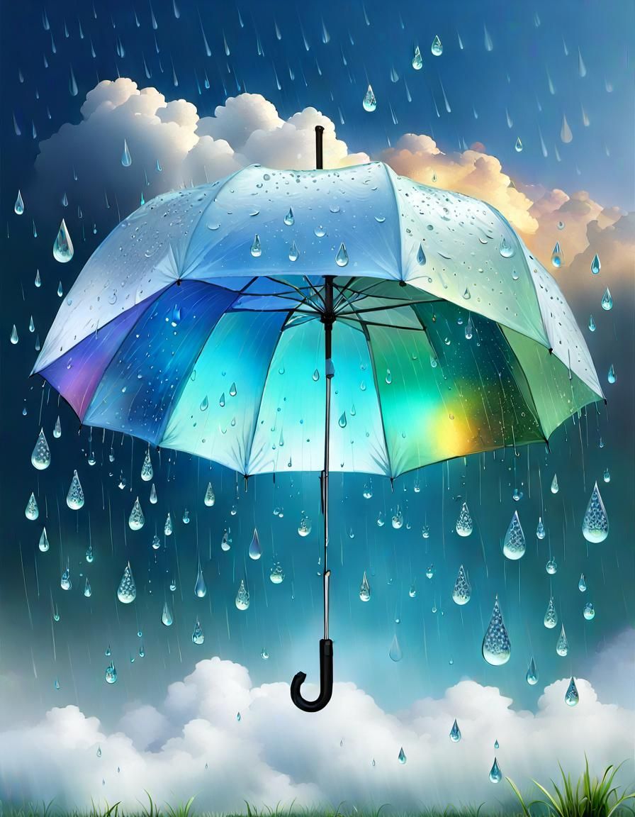 Misty Garden After the Storm: Hyperdetailed Photo-Illustrati...