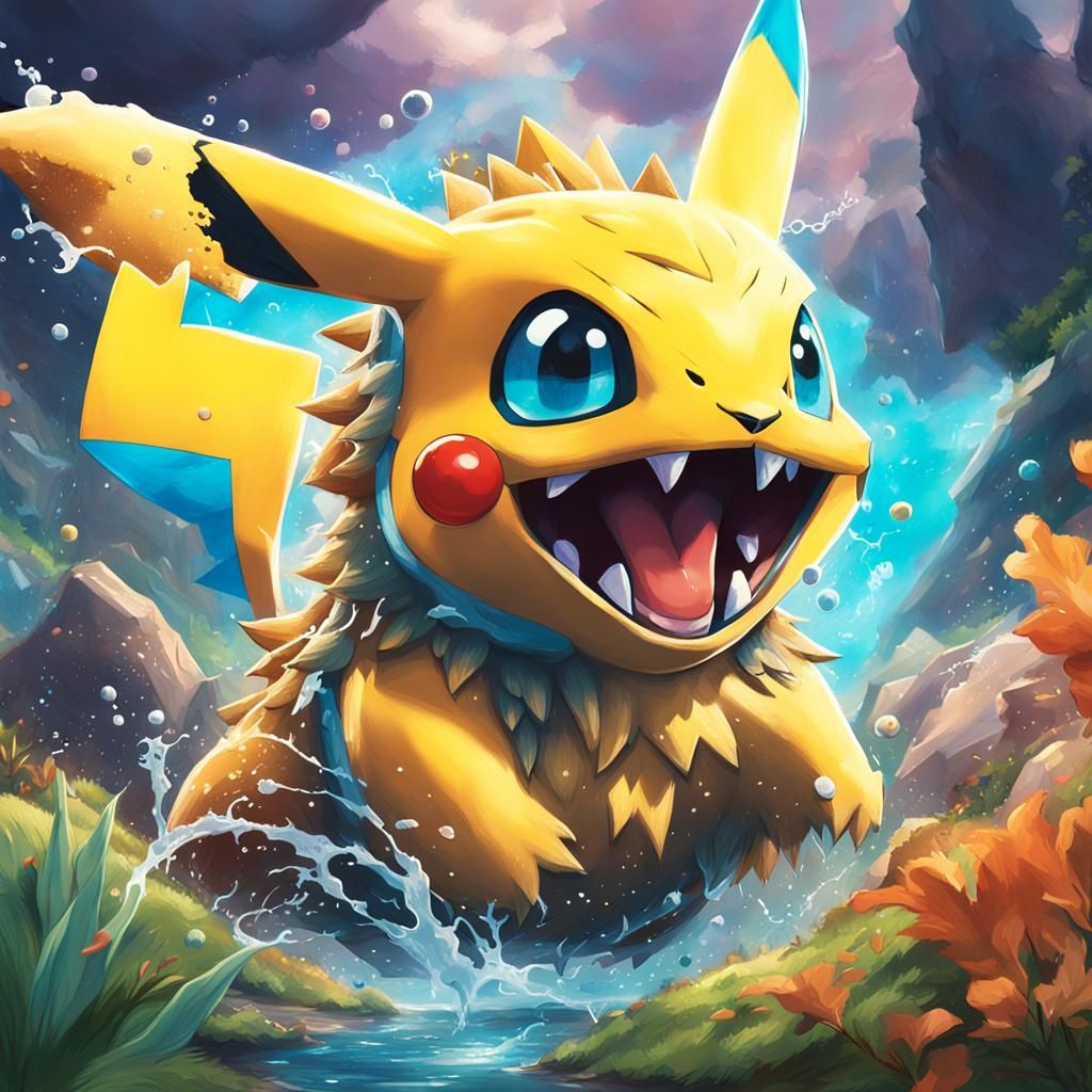 Pokemon Storybook Illustration in Hyperrealistic Style