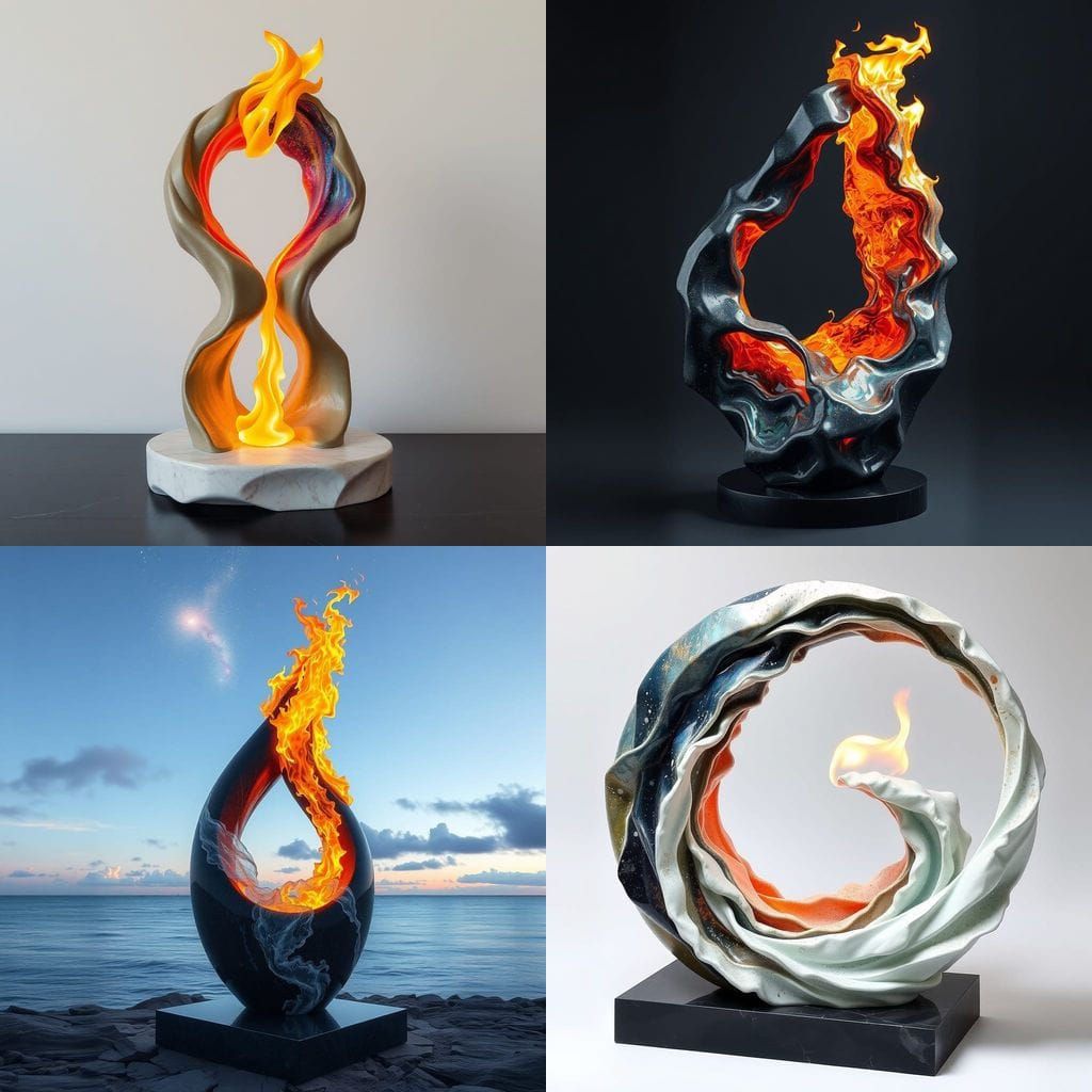 Ethereal Cosmic Sculpture in Timeless Harmony