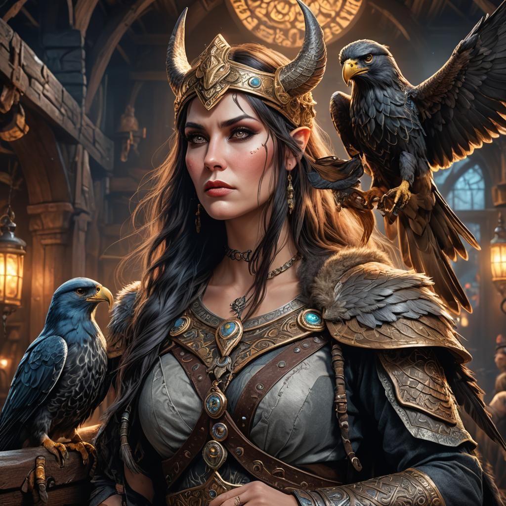 Dragon and Mage Embrace Ancient Tree in Fantasy Art