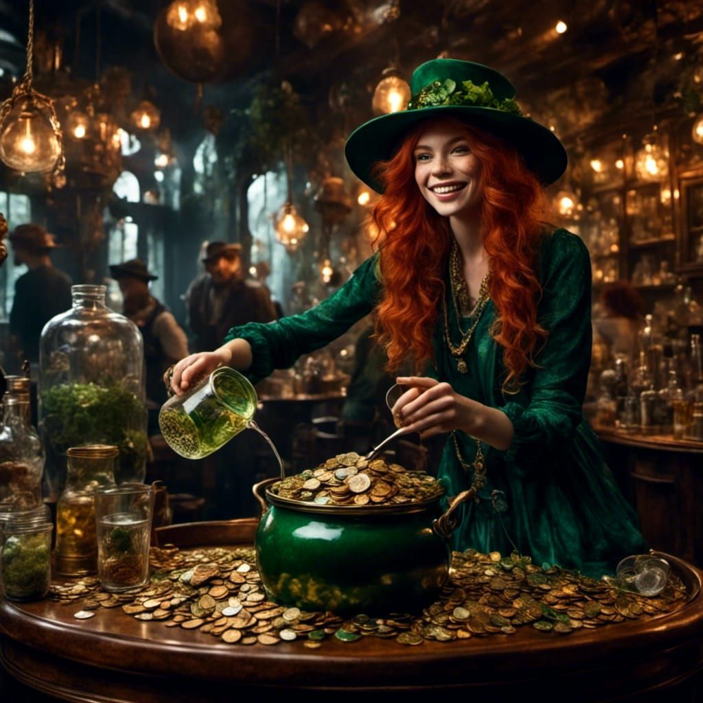Redhead Leprechaun Celebrates St. Patrick's Day