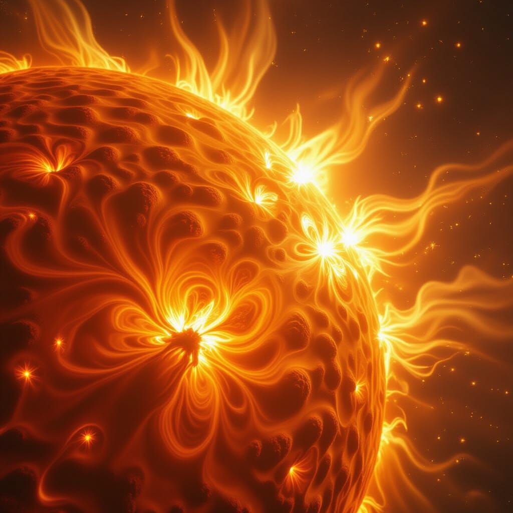 Sun's Surface: Plasma Storms & Solar Flares