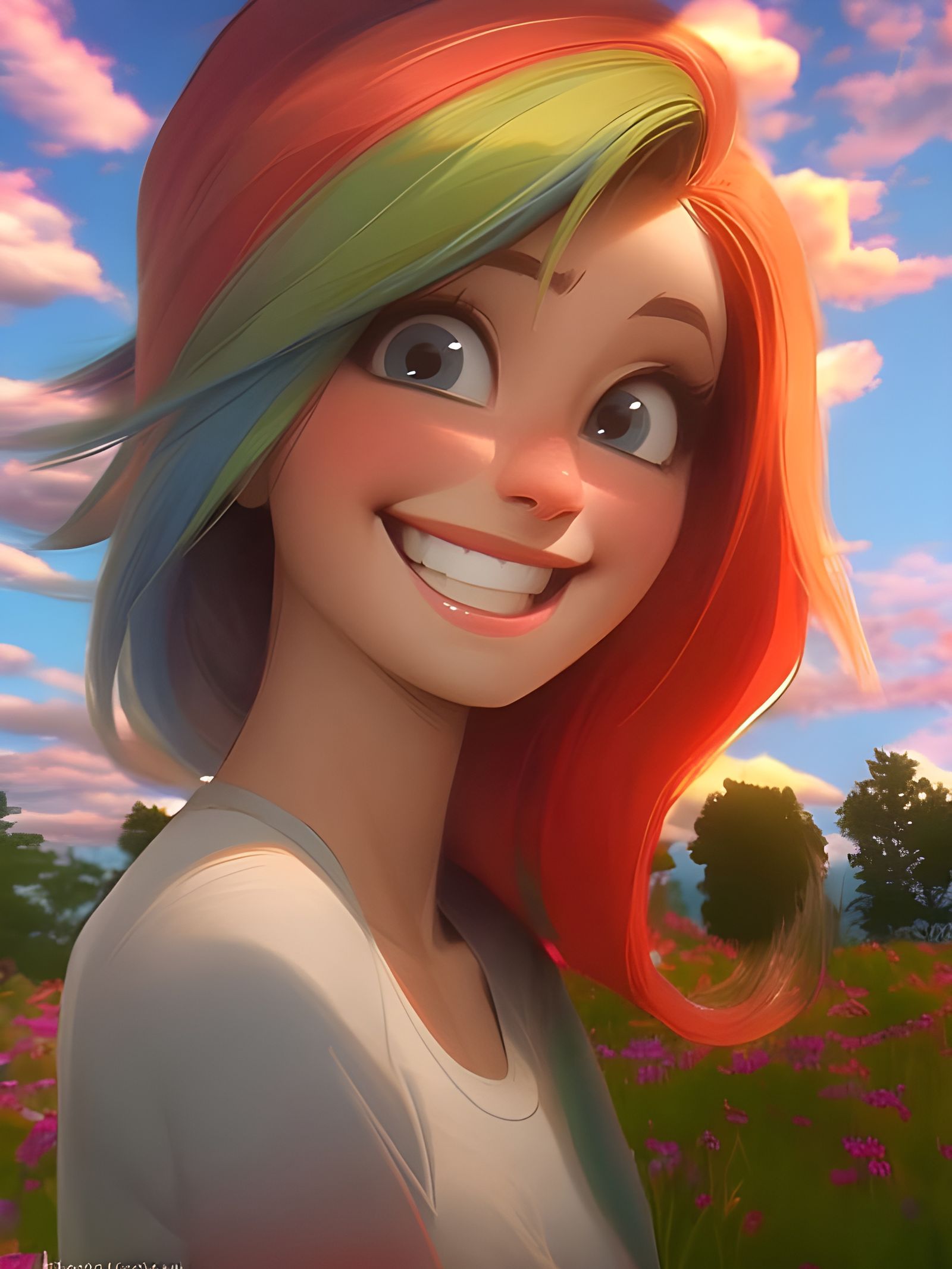 Rainbow Hair Dye Inpainting 2.0