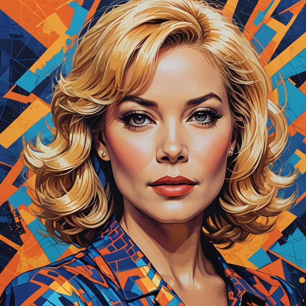 Sandra Dee Portrait in Pop Art Style